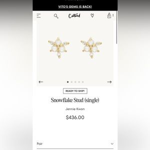 Catbird: Jennie Kwon Snowflake Stud (pair)